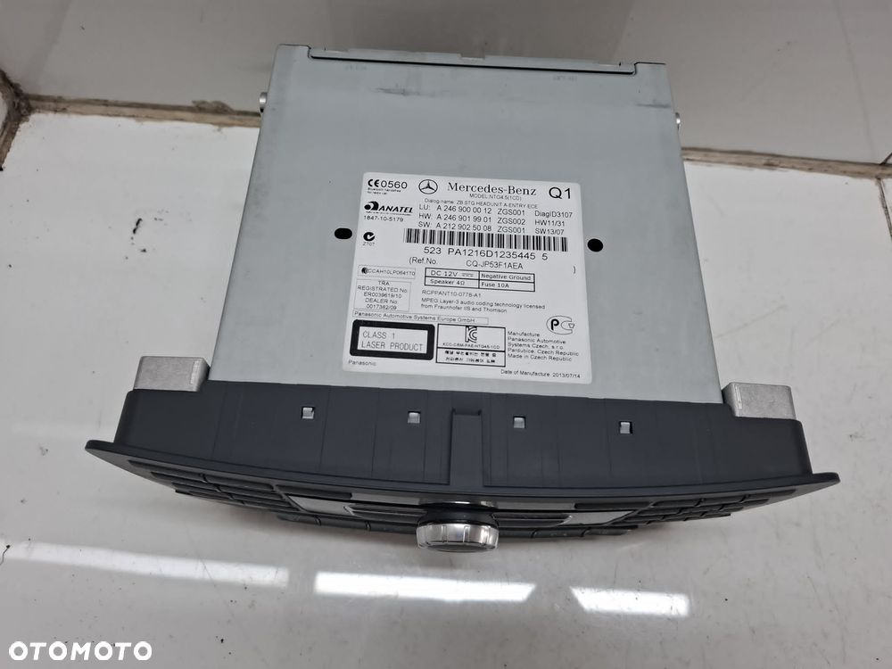 RADIO NAWIGACJA PANEL FOTELI MERCEDES a2469000012  W246 B KLASA  W117 CLA LEGALNE - 3