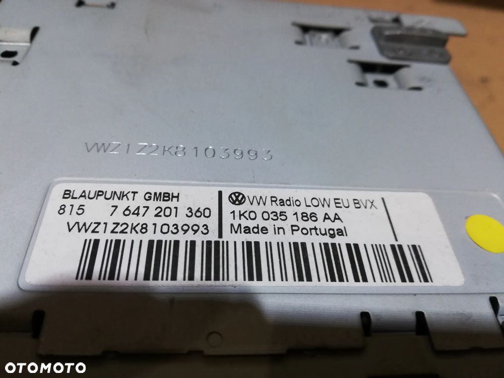 RADIO CD FABRYCZNE VOLKSWAGEN PASSAT B6 1K0035186AA - 4
