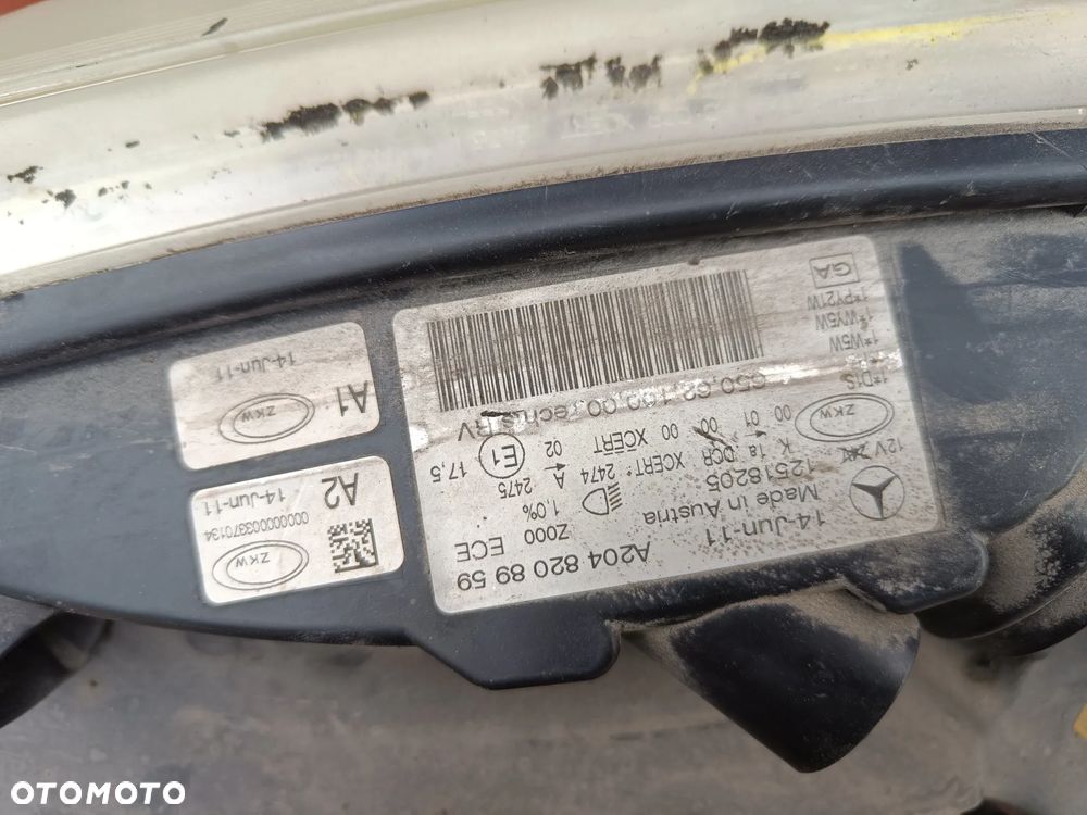MERCEDES GLK X204 08-12 Lampa Lewa Prawa Przód Przednia Xenon Skrętny Europa - 18