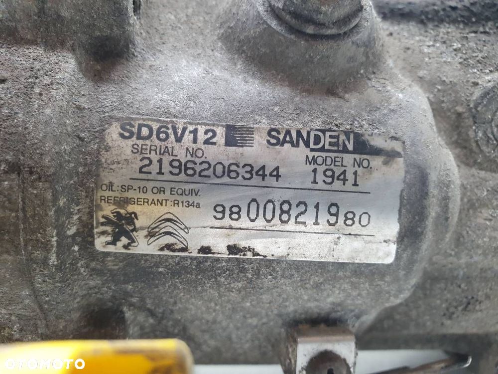 SPRĘŻARKA KOMPRESOR KLIMATYZACJI FIAT FIORINO 9800821980 - 2