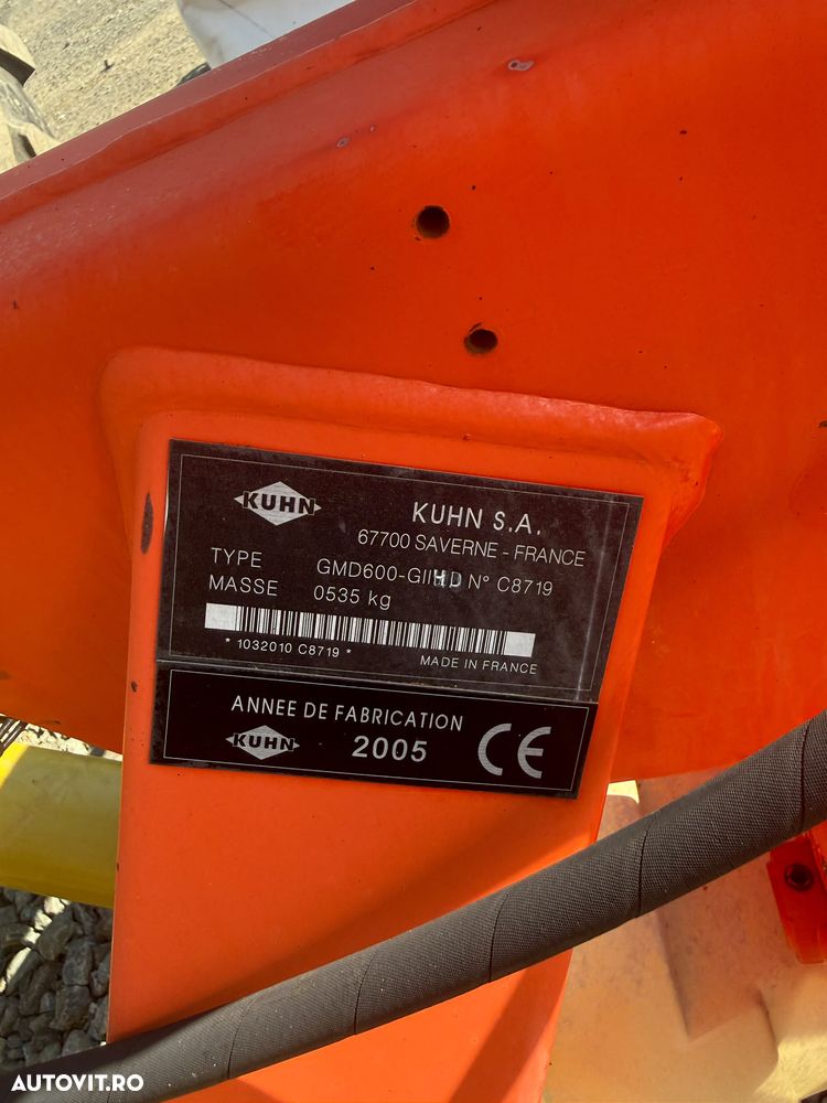 Kuhn GMD600 Coasa  6 talere - 6