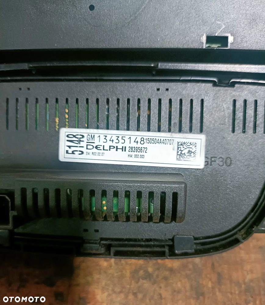 OPEL MERIVA B 10-17 r. panel radia 13362776 + PANEL KLIMATYZACJI 13435148 + - 4