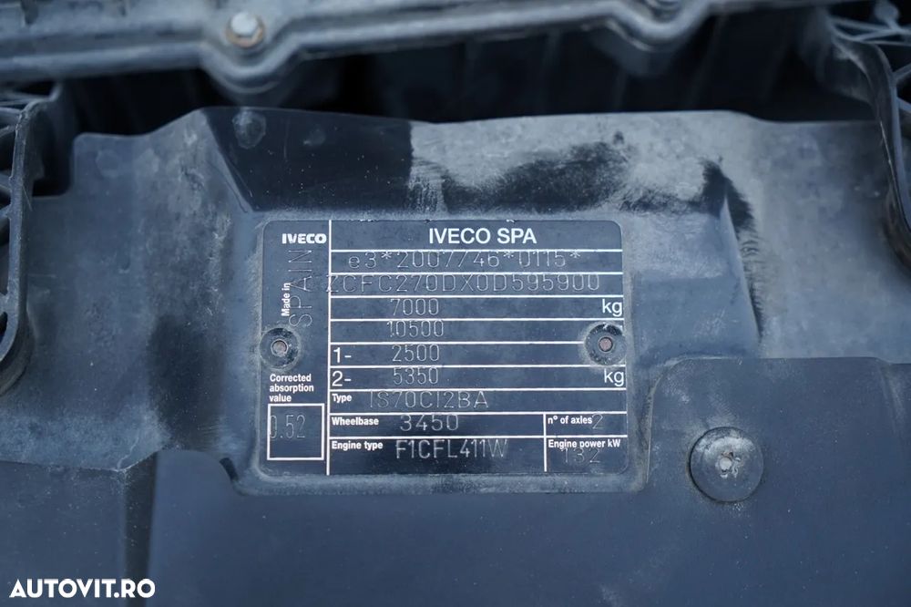 Iveco DAILY 70-180 / BASCULATOR SPATE 2.8 M / MASĂ NETĂ: 7.0 T / DUBLU / BLOCARE PUNȚI - 37