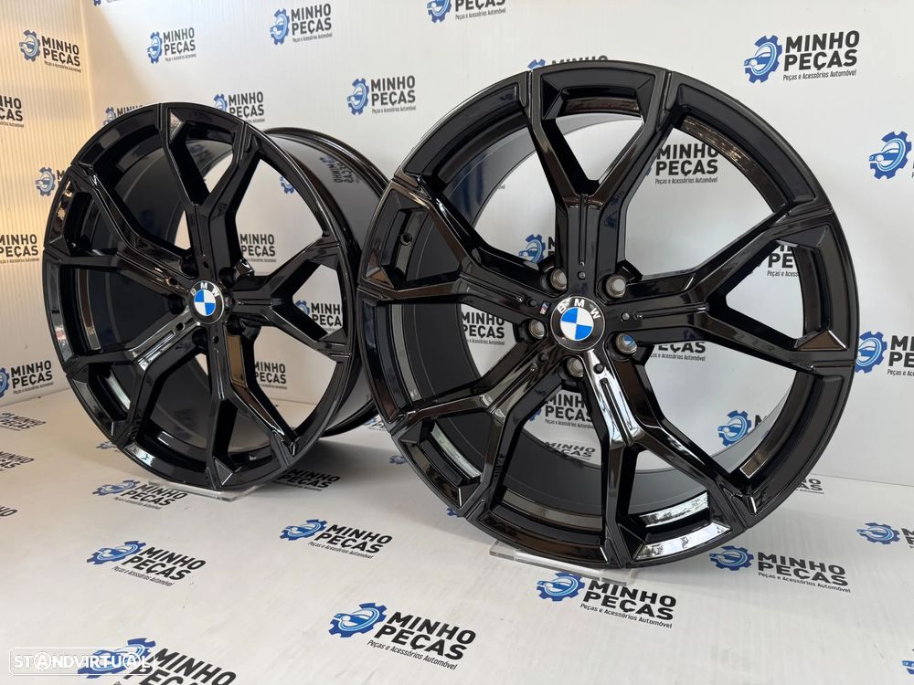 Jantes BMW X5 (G05) X6 (G06) em 21 5x120 Preto Brilho - 3