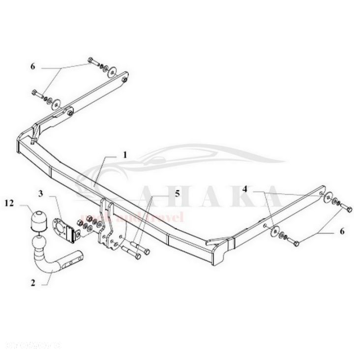 Hak Holowniczy Odkręcany Do Ford Fusion 2002-2005 - 5