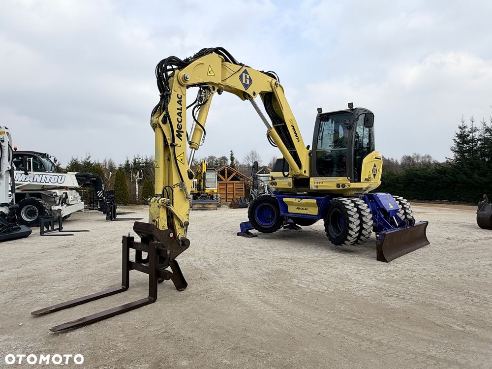 Mecalac Koparka 14 ton MECALAC 15 MWR koparko-ładowarka 3 łyżki widły 1 wł Centr.smarowanie Opony na BLIŹNIAKU 80%Camso ładowarka 714 12MTX 4x4 skrętne KLIMA kabina Premium silnik 146KM DEUTZ szybka 35km/h - 8