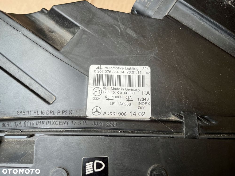 lampa prawa przednia mercedes s w222 a2229061402 - 7