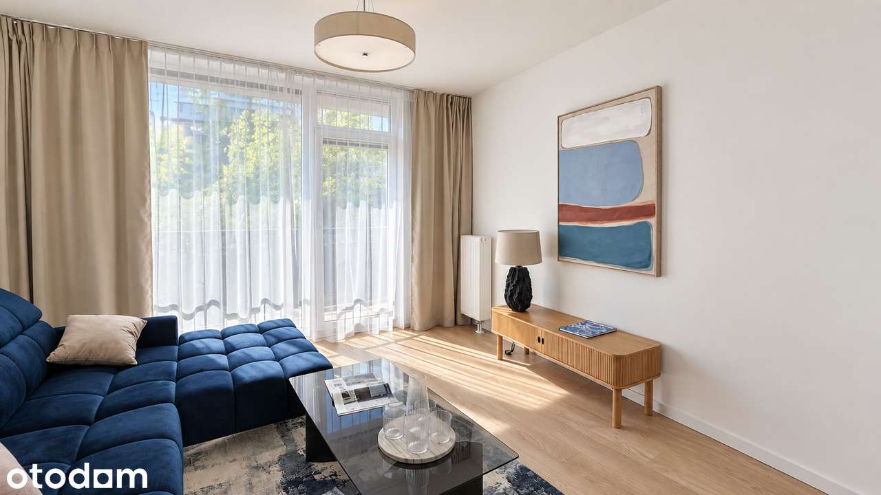 Eleganckie mieszkanie w sercu Browarów Warszawskich| 57m2