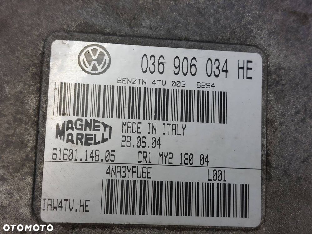 ZESTAW STARTOWY SKODA FABIA I 1.4 16V 036906034HE 6Y0920860L - 2