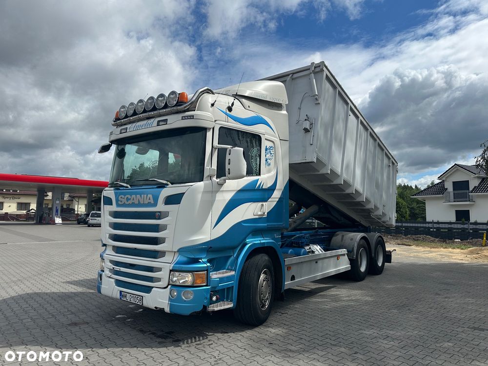 Scania R480 6x4 2014 hakowiec do zboza złomu trocin hak - 5