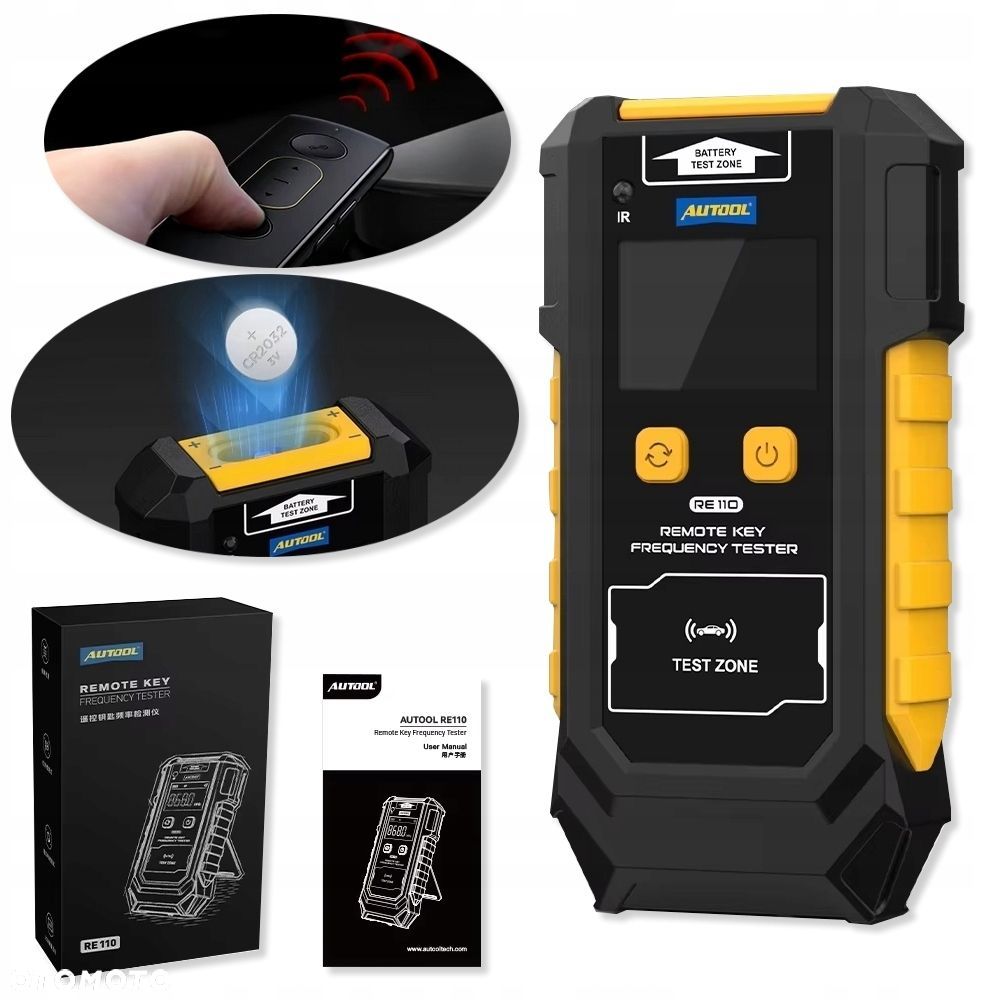 AUTOOL RE110 TESTER CZĘSTOTLIWOŚCI 315 433 868 902 MHZ PODCZERWIENI - 1