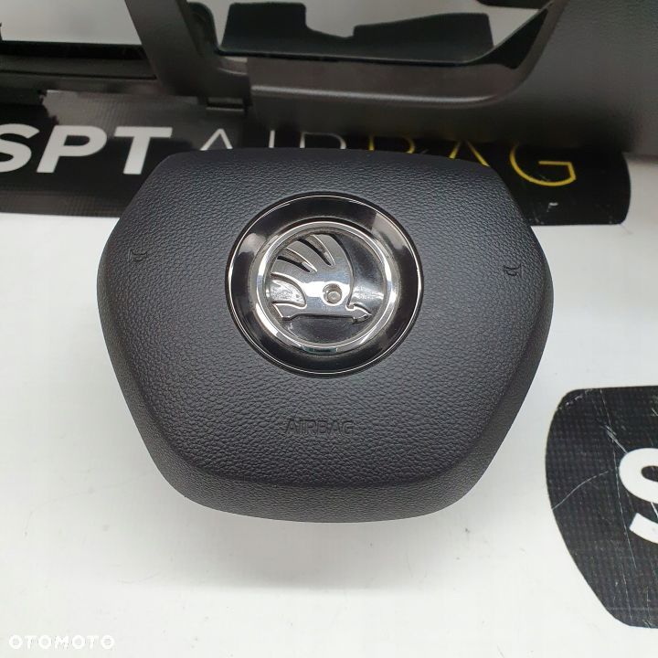 SKODA SUPERB III 3 DESKA ROZDZIELCZA KONSOLA KOKPIT PULPIT PODUSZKI AIRBAG AIR BAG PASY KIT SET - 8