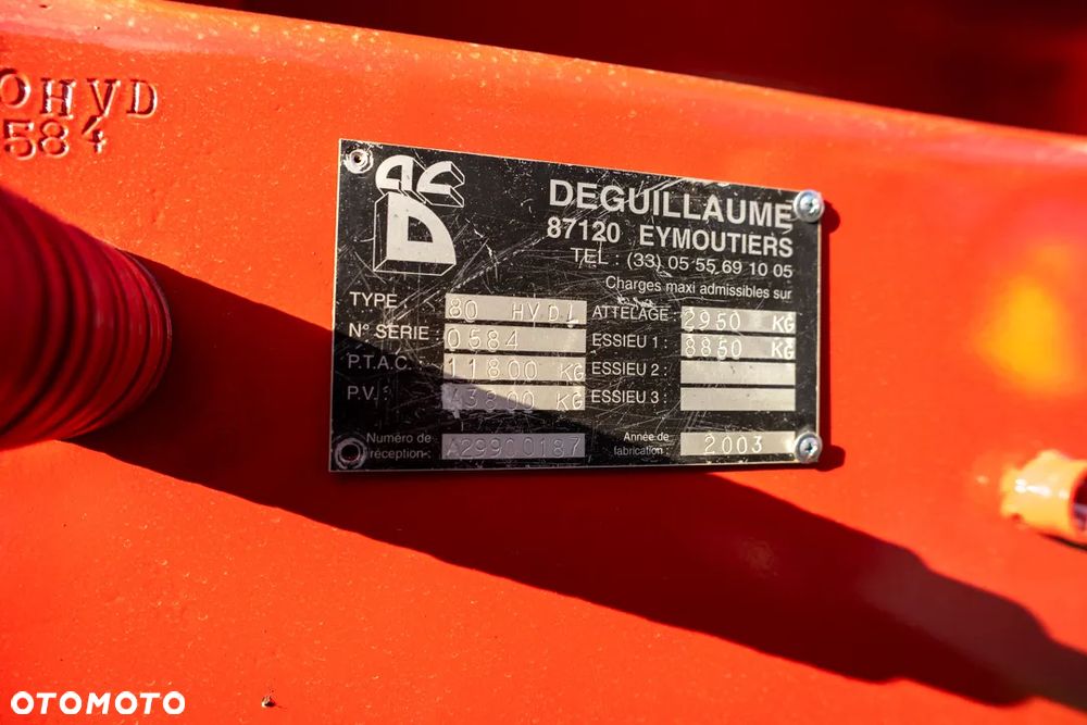 Inny ROZRZUTNIK OBORNIKA DEGUILLAUME HVD12/10 12T KLAPA HYDARULICZNA  Posiadam wiele maszyn Prasa Ciągnik Kosiarka - 36