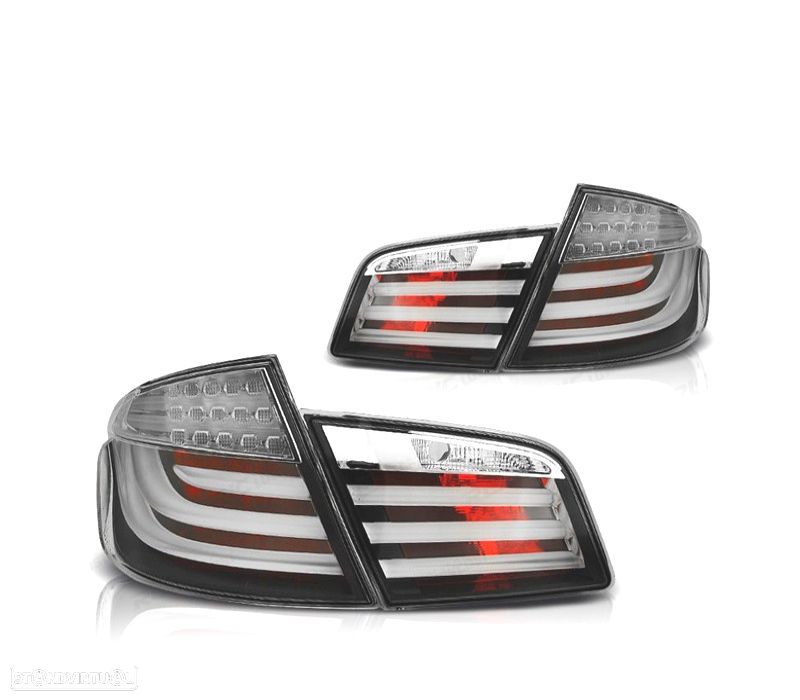 FAROLINS TRASEIROS BMW F10 10- LIGHT BAR FUNDO PRETO - 1