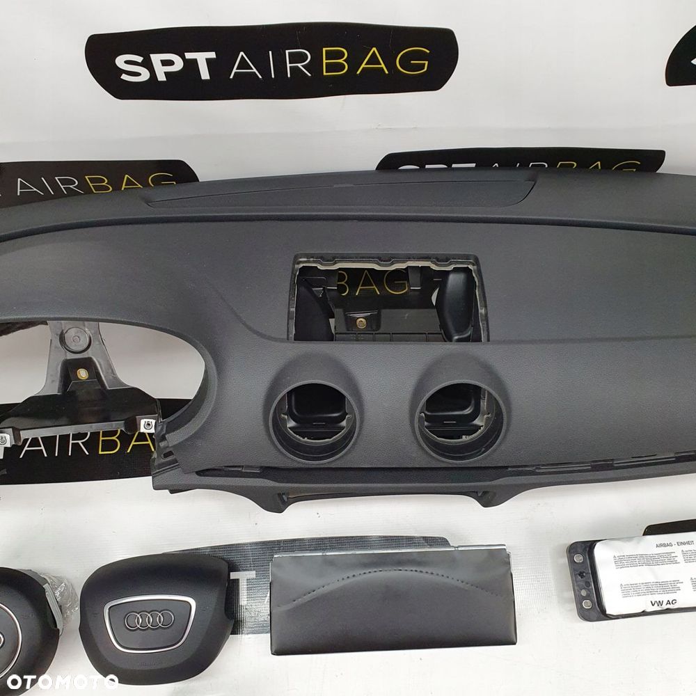 AUDI A3 8V DESKA ROZDZIELCZA KONSOLA KOKPIT PULPIT PODUSZKI AIRBAG AIR BAG PASY KIT SET - 3