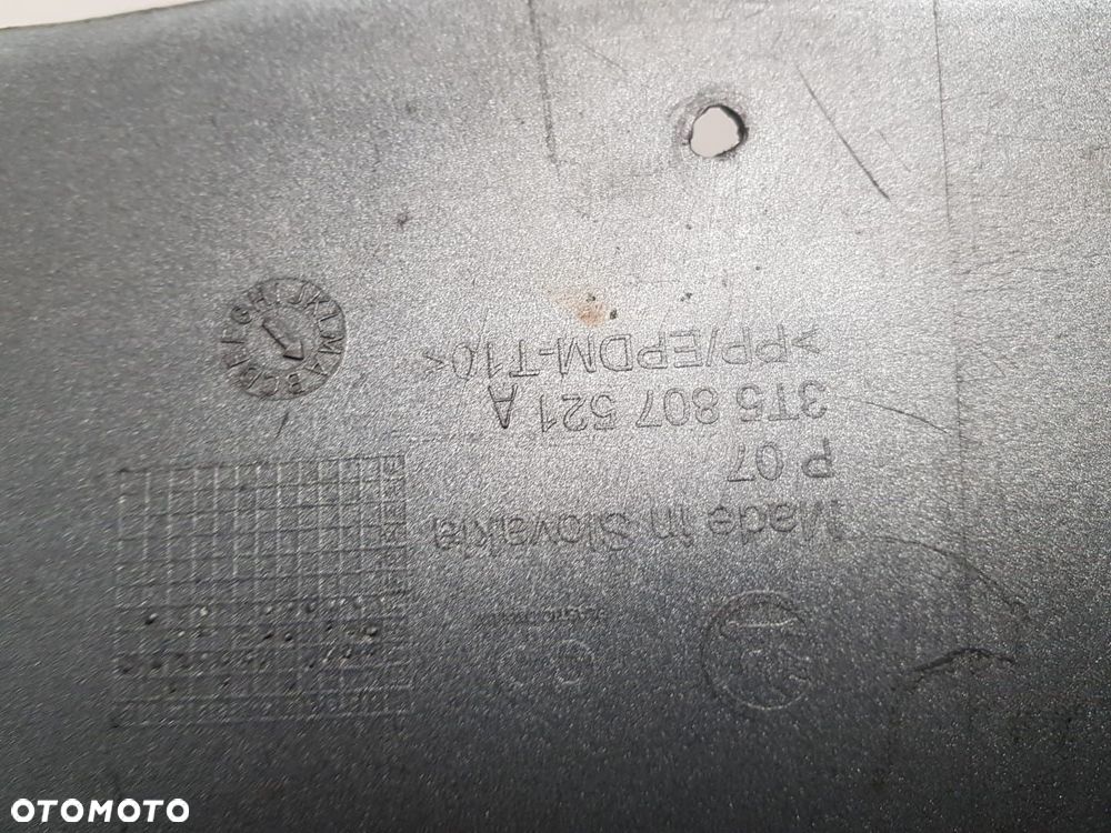 SPOILER ZDERZAKA TYLNEGO SKODA SUPER B II 2 3T5 SEDAN 08-13 4x PDC 3T5807521A - 5