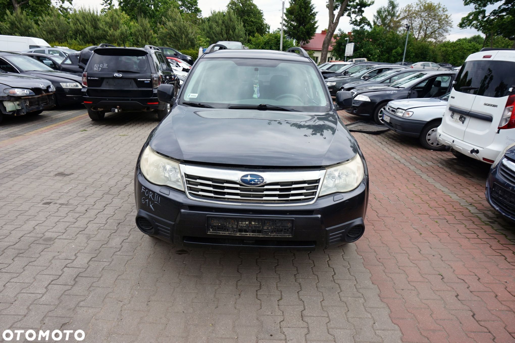 MASKA ZDERZAK BŁOTNIKI LAMPY FORESTER III SH 61K  SUBARU 2008-2013 SZARY PRZÓD KOMPLETNY - 1