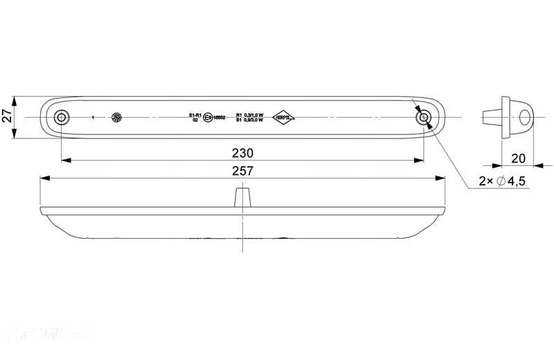 lampa zespolona tylna 2-funkcyjna (led) czerwony 12/24v uniwersalna - 4