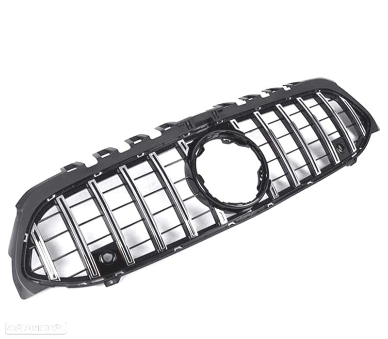 GRELHA FRONTAL MERCEDES CLASE A W177 LOOK AMG GT PRETO CROMO - 3