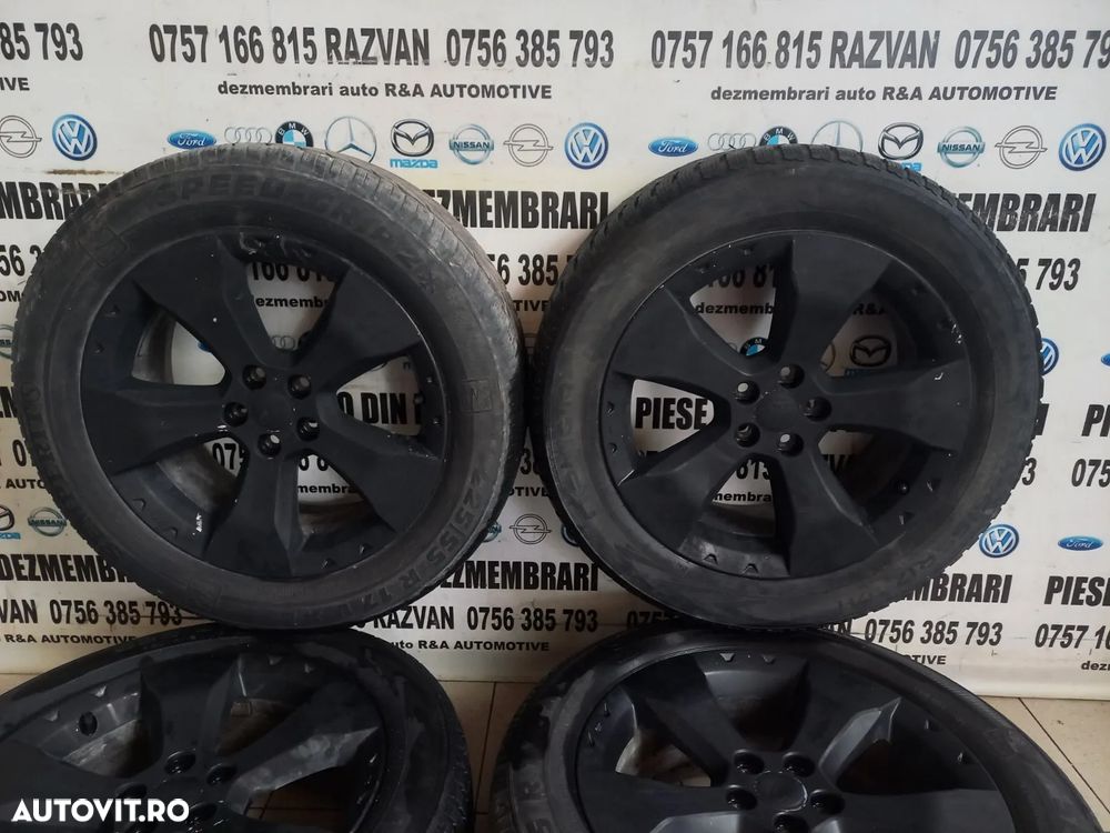 Set Jante Aluminiu Cu Anvelope Subaru Forester 1997-1998-1999-2000-2001-2002-2003-2004-2005-2006-2007-2008-2009-2010-2011-2012-2013-2014-2015-2016-2017-2018-2019-2020-2021-2022-2023-2024 5x100 Dimensiune 225/55R17 Anvelope Semperit M+S Stare Buna - Dezmembrari Arad - 2