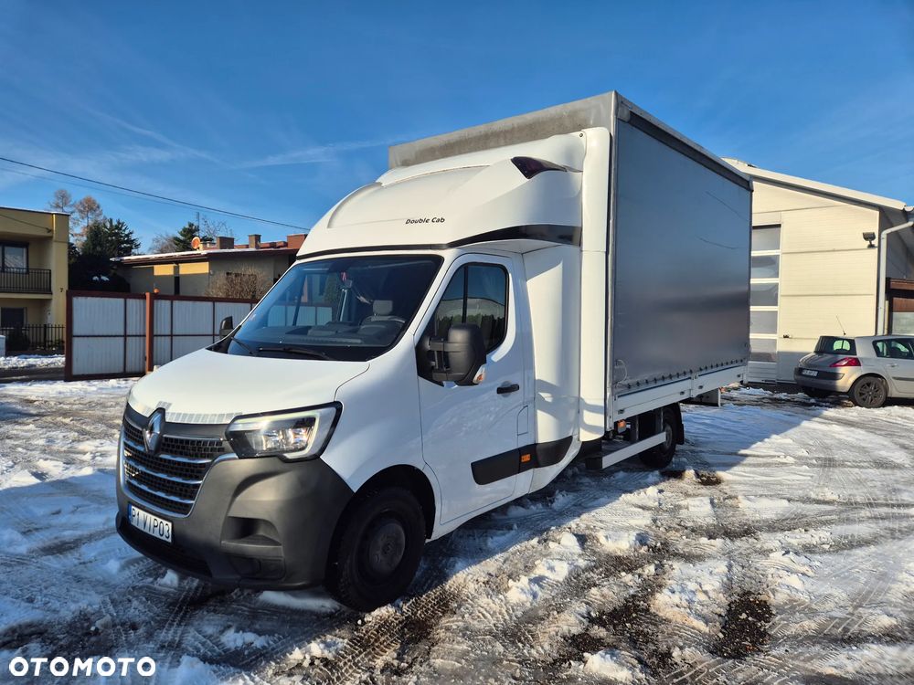 Renault MASTER FIRANA 10EP PLANDEKA SPOJTRAK XL TWINCAB 2.3 165KM SERWIS ASO BEZWYPADKOWY ZADBANY 2021 PODUSZKI FV23% WEBASTO BEZ WKŁADU FINANSOWEGO - 2