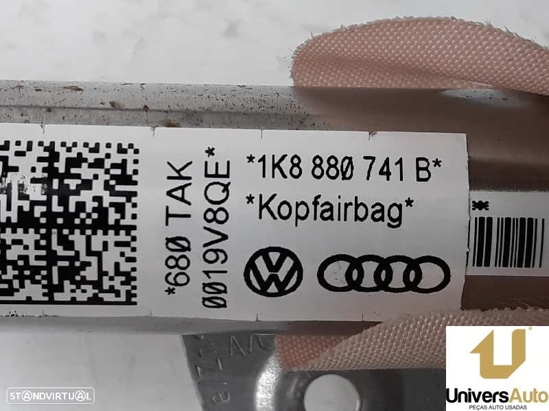 AIRBAG CORTINA FRONTAL ESQUERDO VOLKSWAGEN SCIROCCO 2011 -1K8880741B - 4