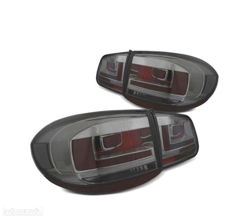 FAROLINS TRASEIROS PARA VOLKSWAGEN VW TIGUAN 07-11LIGHT BAR FONDO CROMADO FUMADO - 1
