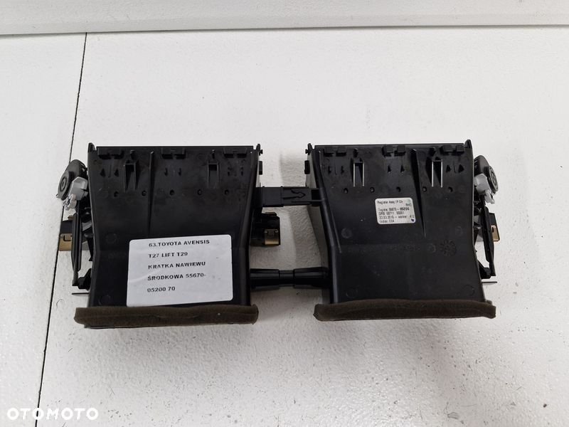 TOYOTA AVENSIS T27 LIFT T29 KRATKA NAWIEWU ŚRODKOWA 55670-05200 - 9
