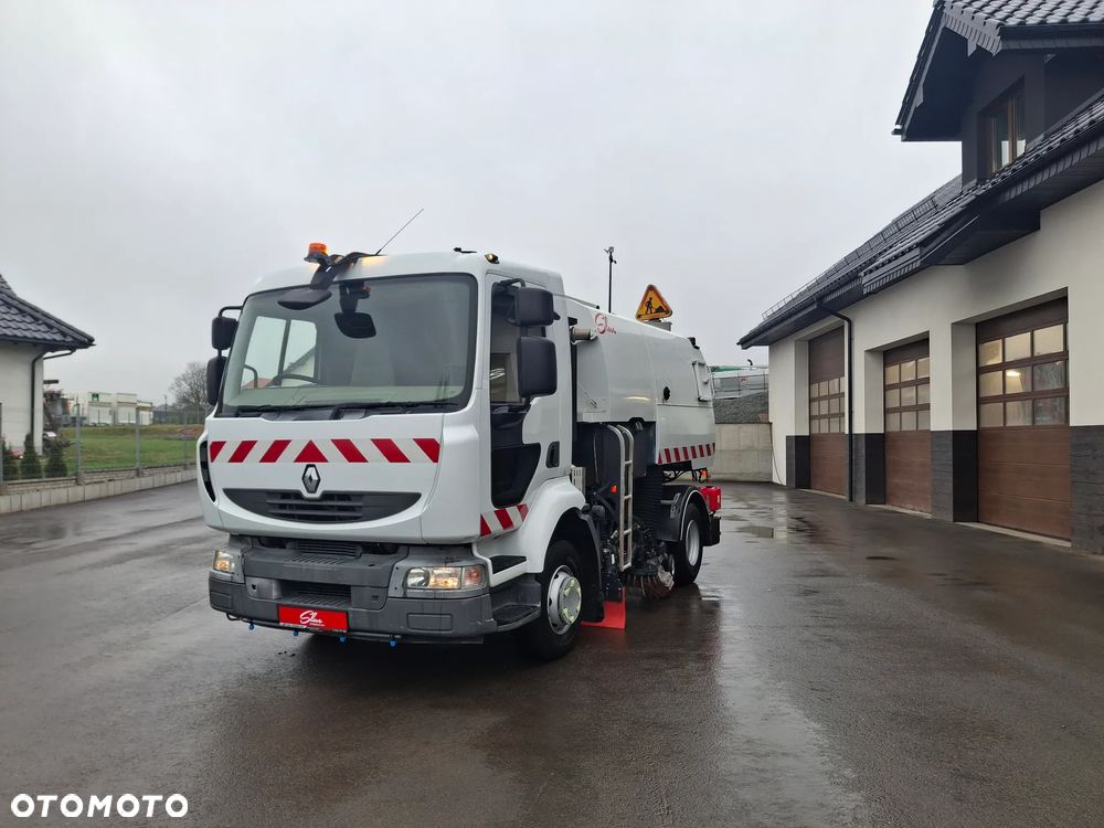 Renault Midlum 220 Zamiatarka Johnston 2 Silniki Szczotki L/R Obie Strony 2010r Przebieg 116 tyś km - 2