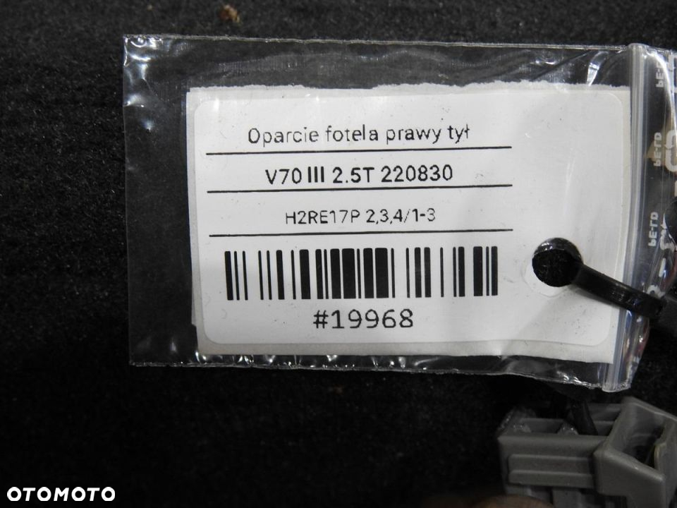 OPARCIE FOTELA PRAWY TYŁ VOLVO V70 III - 10
