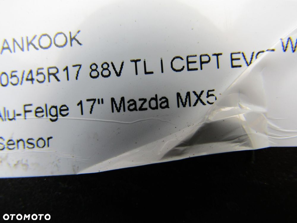 1x Felga Aluminiowa 17 Mazda 2 MX5 7 j 4x100 ET45 Oryginał + czujniki TPMS - 11