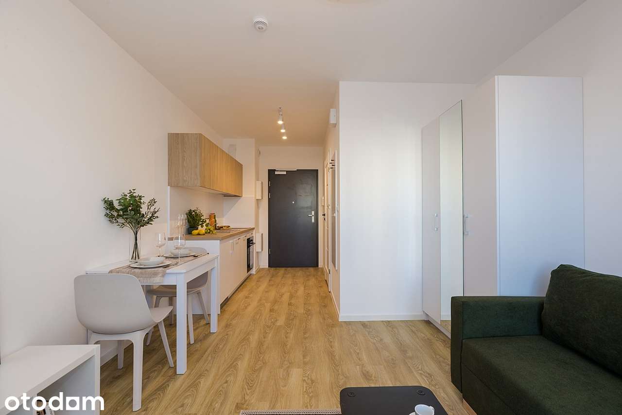 Studio 24² z balkonem, nowoczesne, komfortowe, petfriendly.