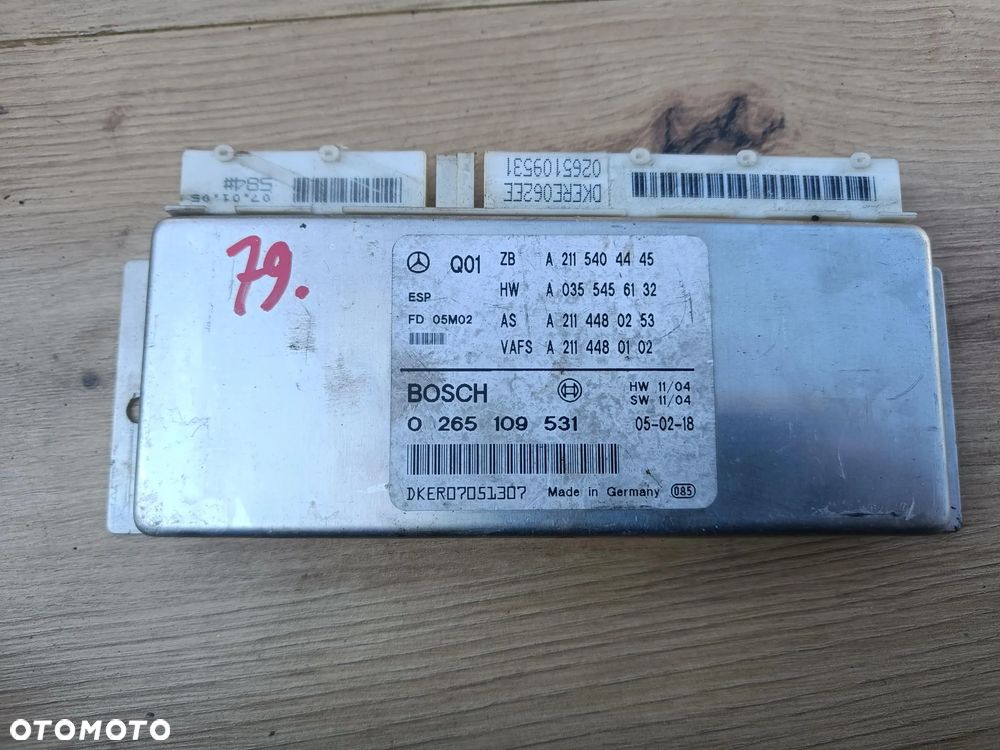 MERCEDES W211 MODUŁ STEROWNIK ESP A2115404445 0265109531