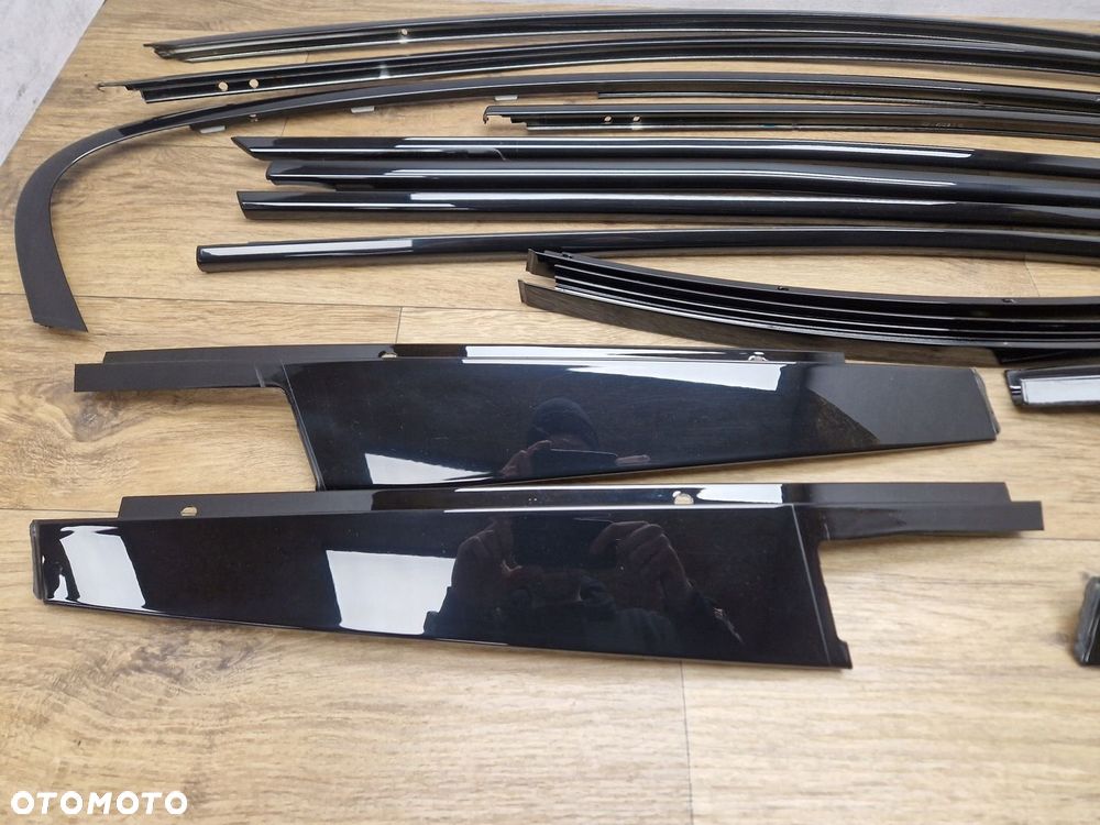 BMW 5 F10 LISTWY SHADOWLINE CZARNY WYSOKI POŁYSK M-PAKIET KOMPLETNY ZESTAW - 2