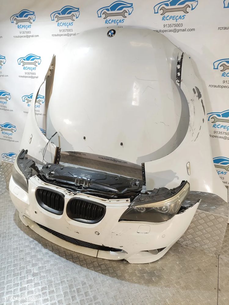 FRENTE COMPLETA BMW SERIE 5 E60 SEDAN PACK M E61 TOURING PACK M CAPOT PARACHOQUES SENSORES GUARDA-LAMAS OTICAS RADIADOR VENTILADOR FRENTE FIBRA REFORÇO - 12
