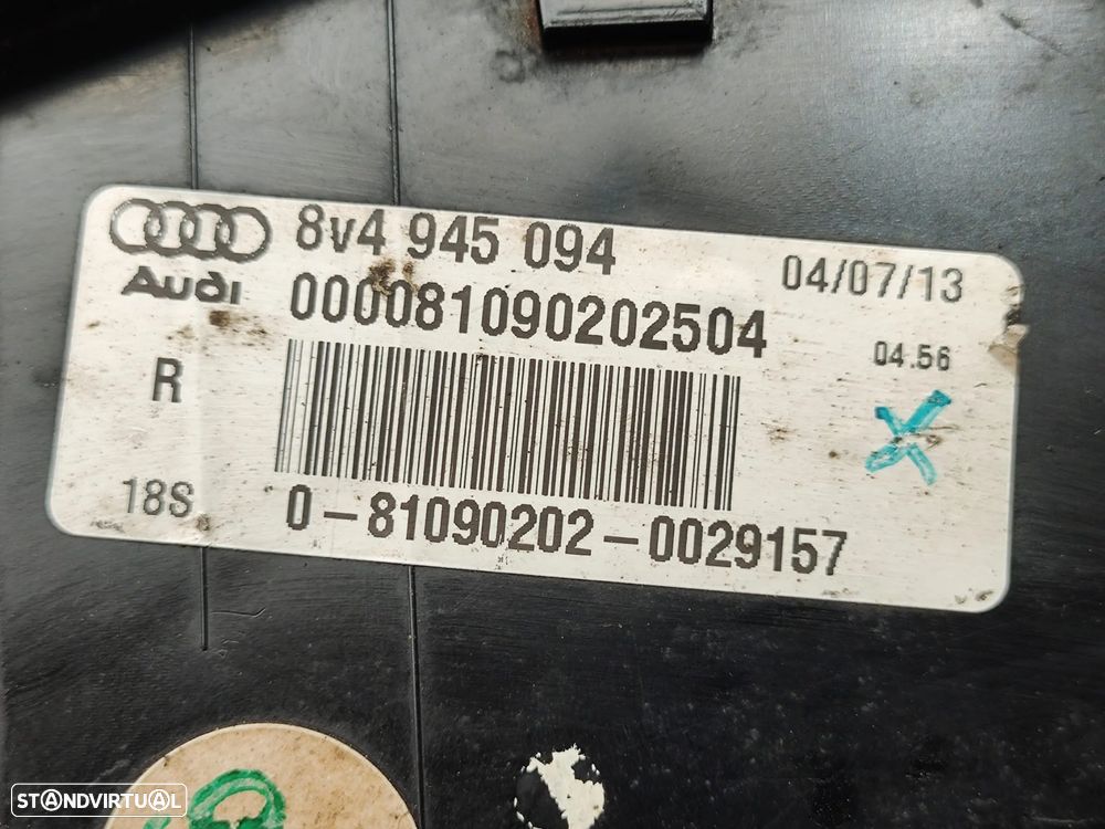 Farolins de mala direito esquerdo LED originais Audi A3 8V Sportback 5 portas Pré Facelift de 2012 a 2016 - 7