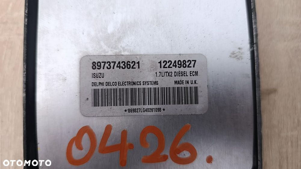 STEROWNIK SILNIKA KOMPUTER FDMR OPEL MERIVA A 1.7 DTI 12249827 - 3
