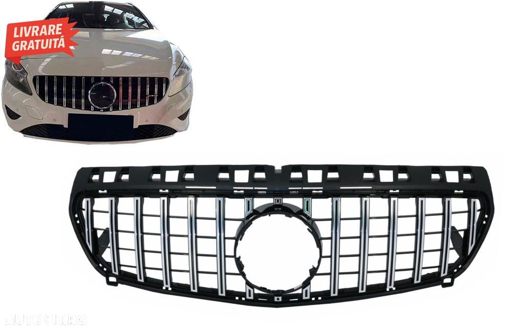 Grila Centrala Mercedes A-Class W176 (2012-08.2015) A45 GT-R Panamericana Design N- livrare gratuita - 6