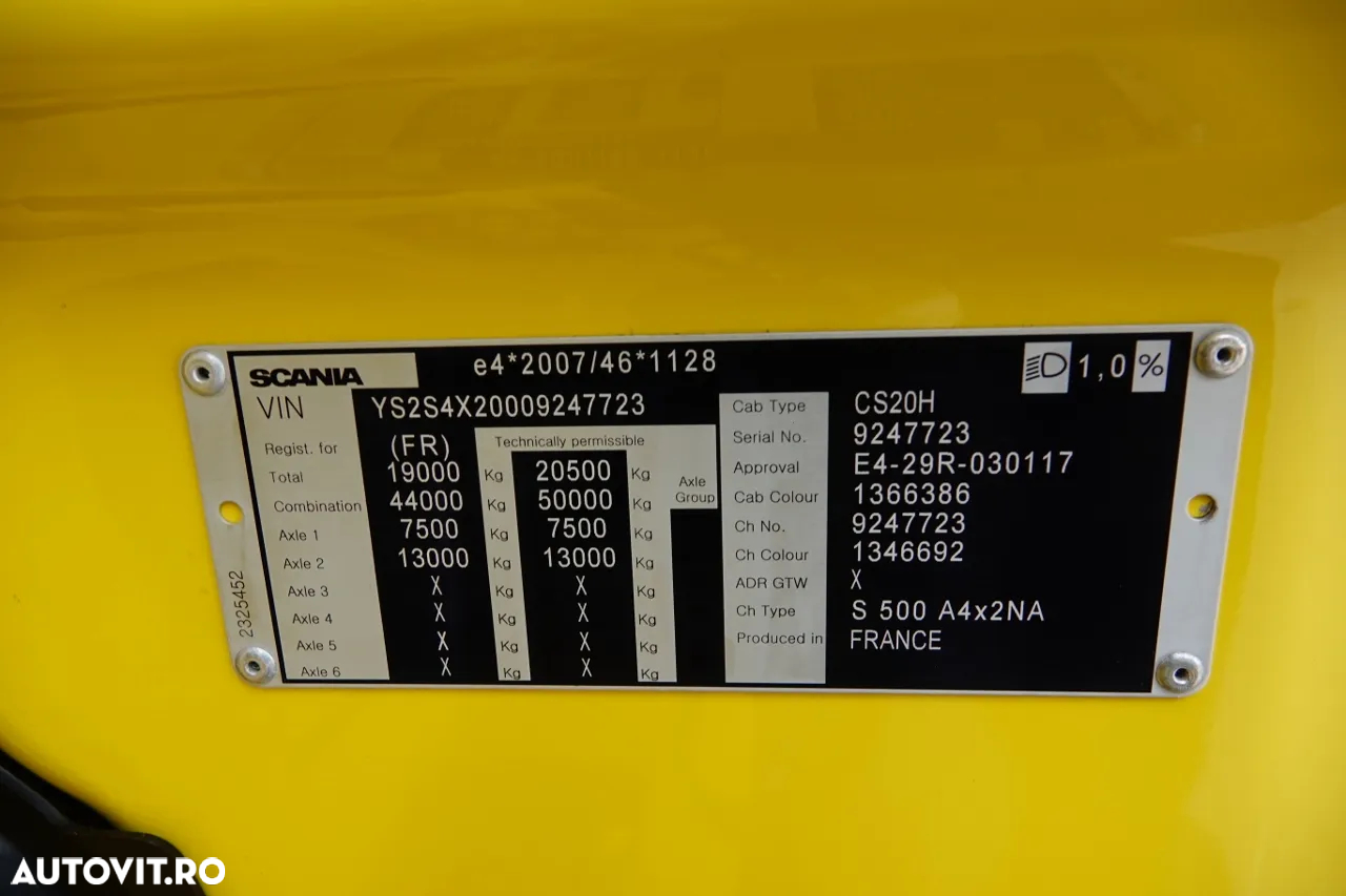 Scania S 500 / RETARDER / AER CONDIȚIONAT PARCARE / ANVELOPE 100% / CONTRACT POST-SERVICE / IMPORTAT - 33
