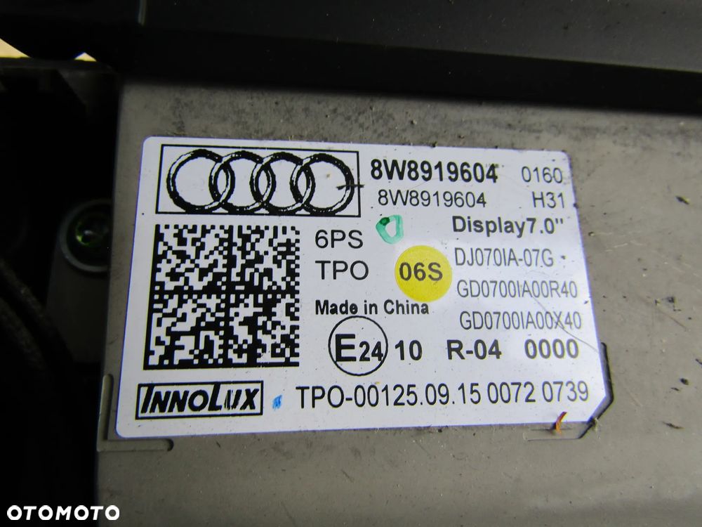 AUDI A4 B9 CZYTNIK KART MULTIMEDIA WYSWIETLACZ 15 19R 1.4TFSI 8W0035192B - 5