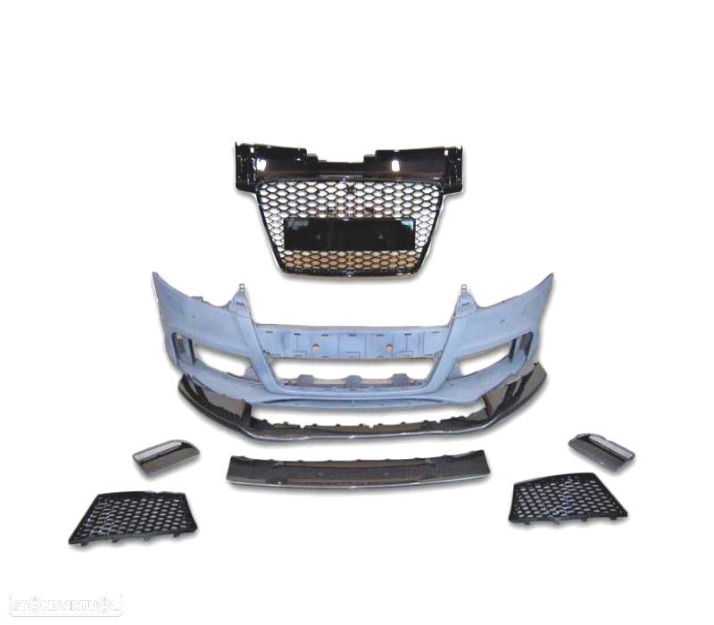 PARA-CHOQUES FRONTAL AUDI TT 8J + SPOILER 06-14 LOOK RS CARBONO - 2
