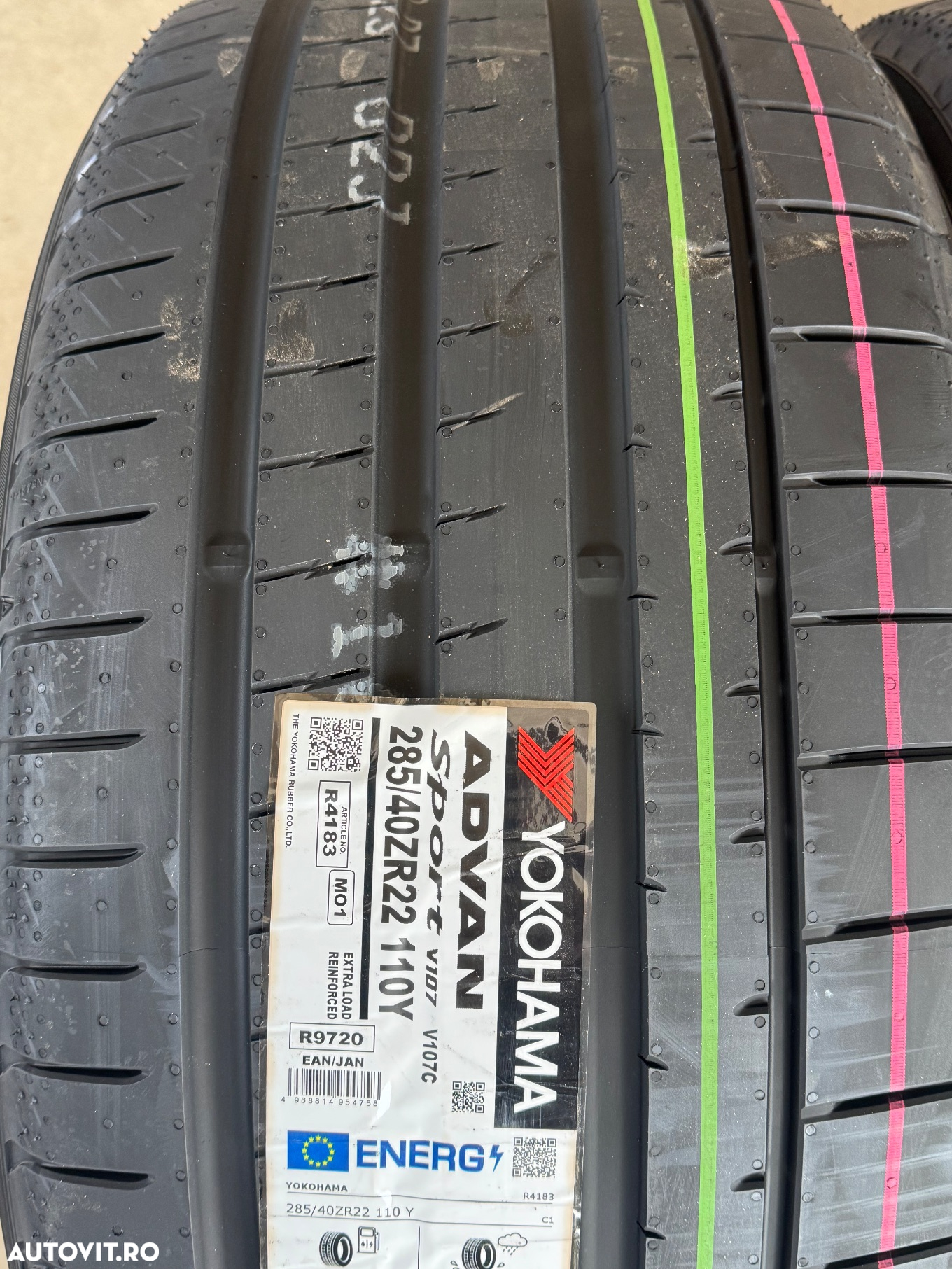 Vând set anvelope 285/40/22-325/35/22 Yokohama de vară noi - 5