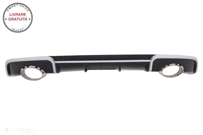 Difuzor Bara Spate cu Ornamente evacuare Audi A3 8V Hatchback Sportback (2012-2015- livrare gratuita - 1