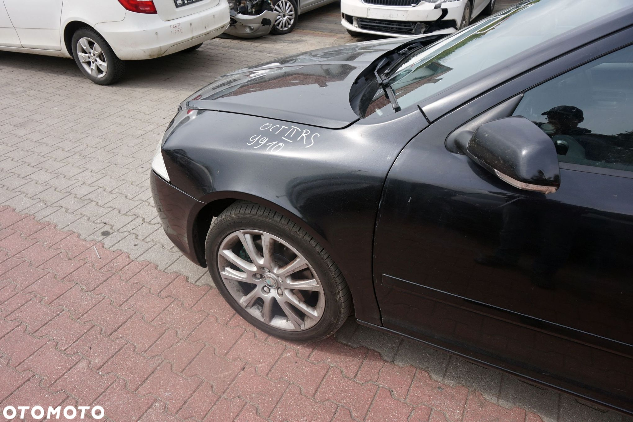 MASKA ZDERZAK BŁOTNIKI LAMPY OCTAVIA II RS 1Z3 9910  SKODA 2004-2008 CZARNY PRZÓD KOMPLETNY - 12