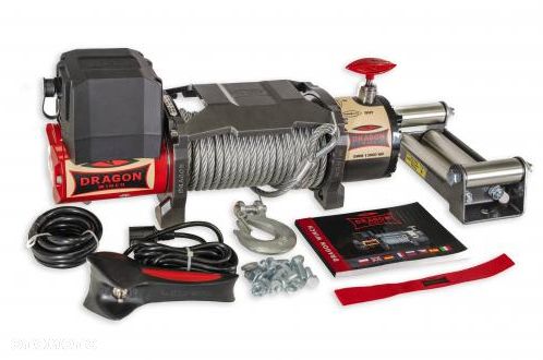 WYCIĄGARKA ELEKTRYCZNA 6 TON WCIĄGARKA LAWETA 24V DRAGON WINCH 13000HD OFFR - 1