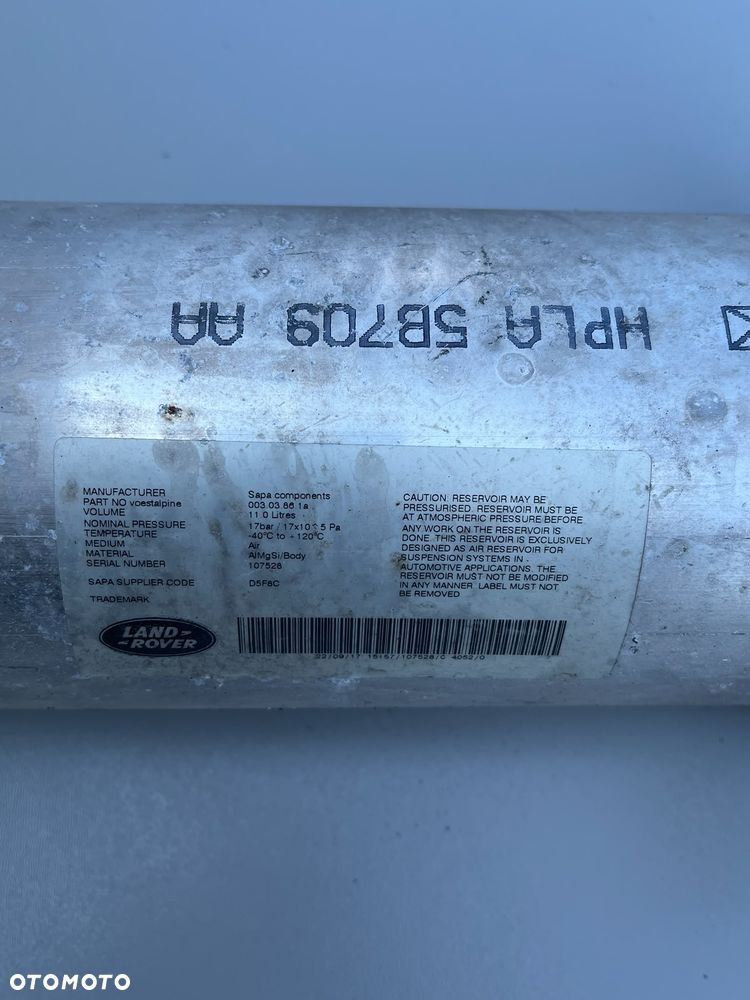Zbiornik powietrza zawieszenia HPLA-5B709 Range Rover Sport L494 - 2