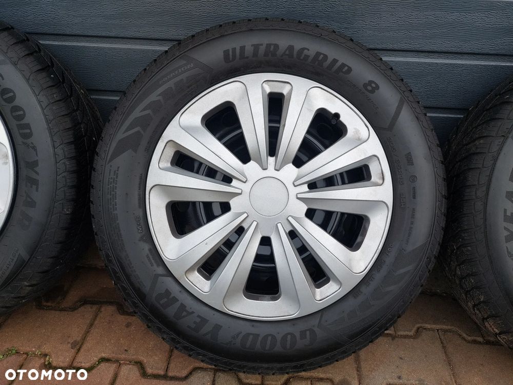 TOYOTA AURIS COROLLA FELGI STALOWE R16 6.5J ET45 5X114.3 OPONY ZIMOWE 205/65 R16 GOODYEAR ULTRAGRIP 8 DOT22 KOŁPAKI - 26