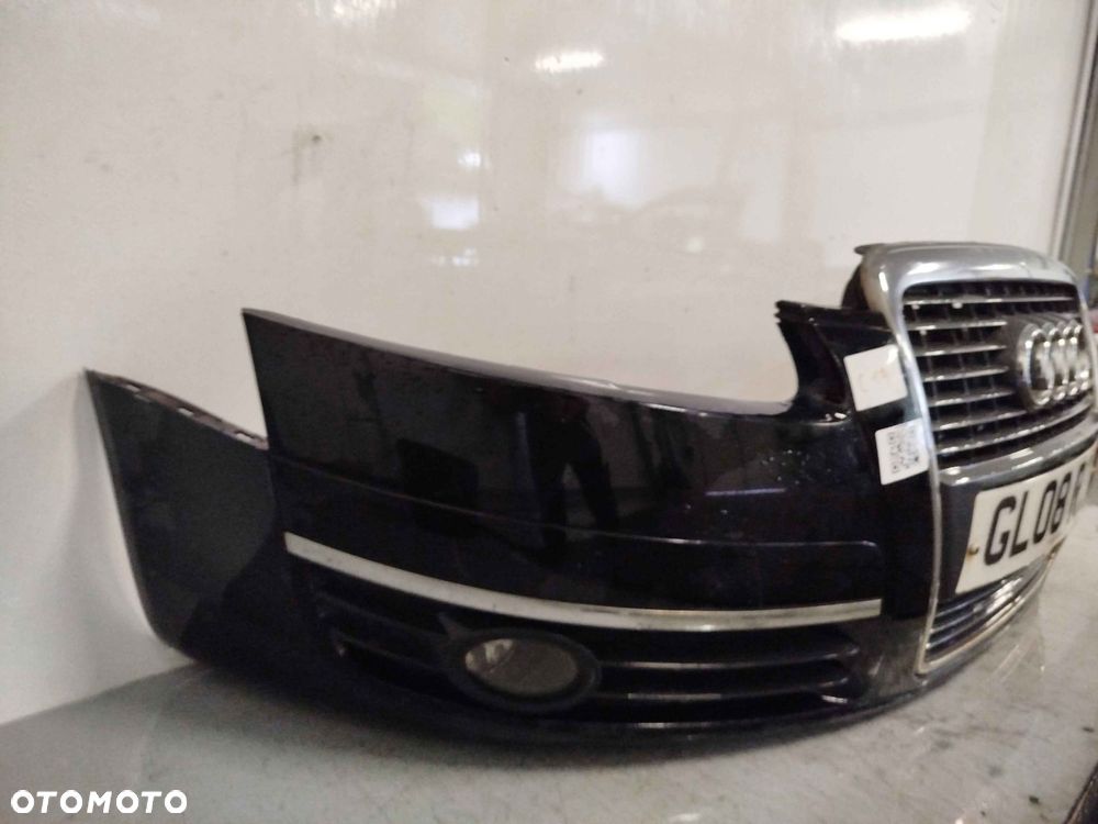 ^ ZDERZAK PRZÓD PRZEDNI AUDI A6 C6  LY9B CZARNY HALOGENY - 3