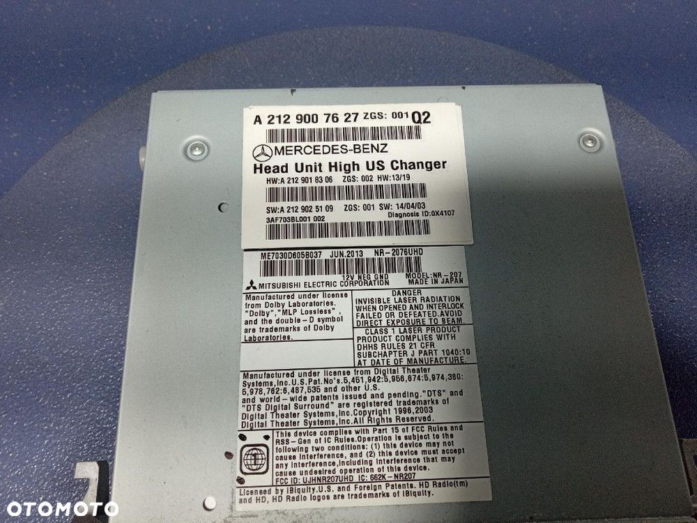 MERCEDES E KLASA W212 LIFT RADIO FABRYCZNE CD A2129007627 - 6