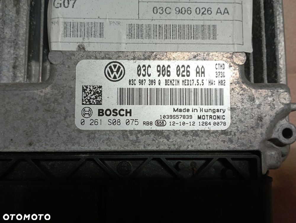 VW SCIROCCO KOMPUTER STEROWNIK SILNIKA 03C906026AA - 3